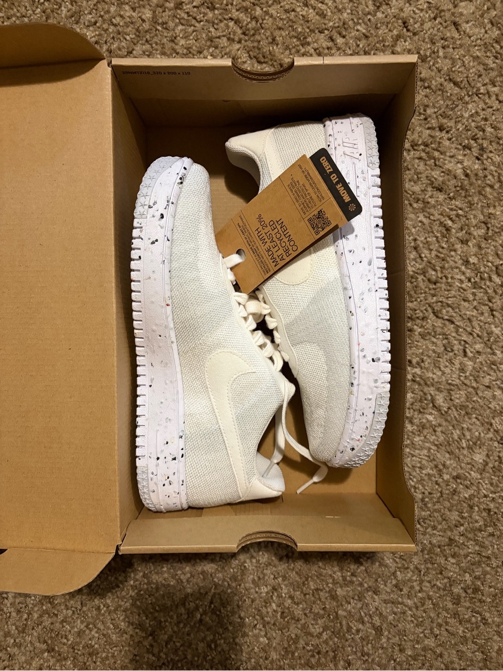 Nike Air Force 1 Crater Flykit White Wolf Grey